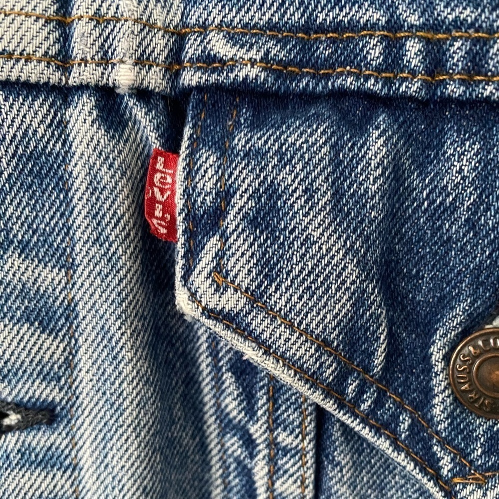 ICONS Objects of Devotion x Levi’s Reconstructed Denim Trucker Vest, Size M - Picture 13 of 16
